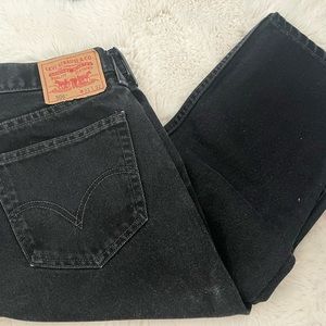 LEVI’S Straight Fit Denim Jeans in Black